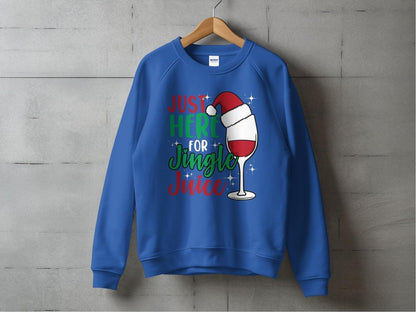 Just Here for Jingle Juice Christmas Party Sweatshirt - NuKrypton Sweatshirt MD - 71969872