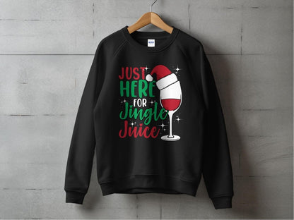 Just Here for Jingle Juice Christmas Party Sweatshirt - NuKrypton Sweatshirt MD - 71969884