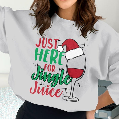 Just Here for Jingle Juice Christmas Party Sweatshirt