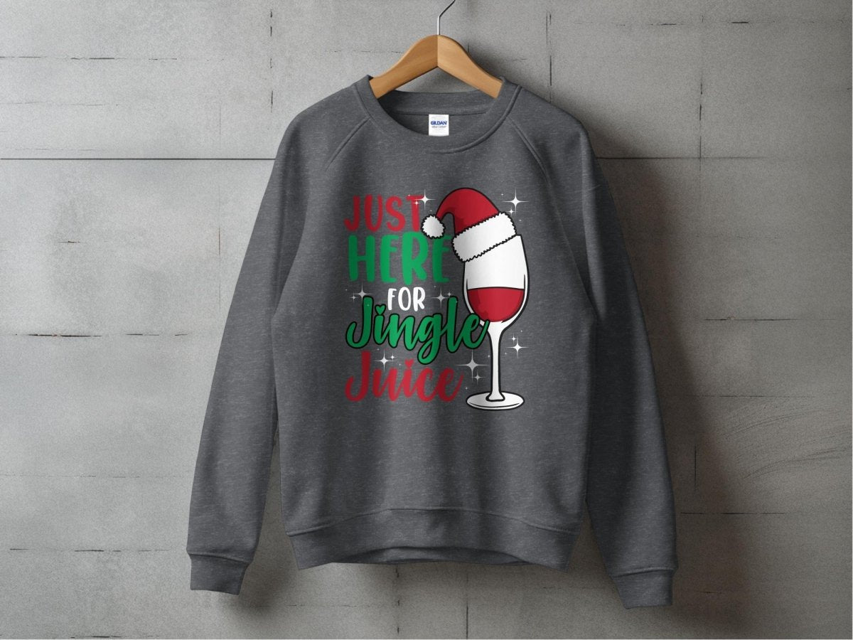 Just Here for Jingle Juice Christmas Party Sweatshirt - NuKrypton Sweatshirt MD - 71969848