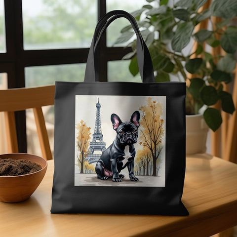 Le French Bulldog Paris Adventure Tote Bags