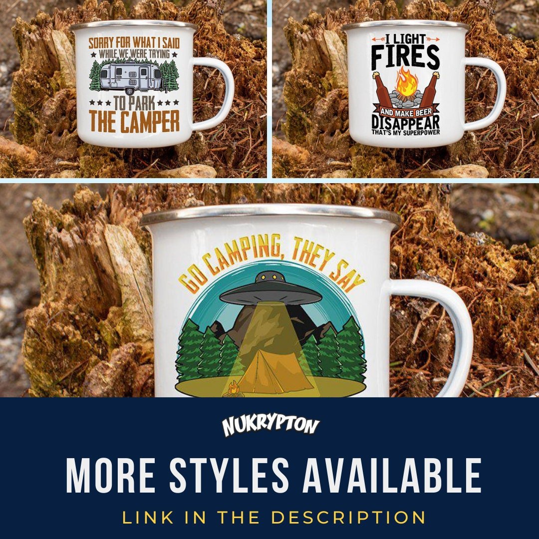 Light Fires & Make Beer Disappear - Campfire Coffee Mug 12oz - NuKrypton Coffee Mugs