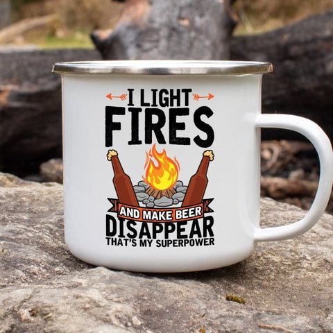 Light Fires & Make Beer Disappear - Campfire Coffee Mug 12oz