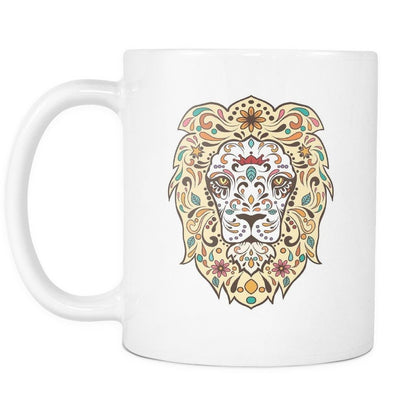 Lion's Head Sugar Skull Mug - NuKrypton Coffee Mugs