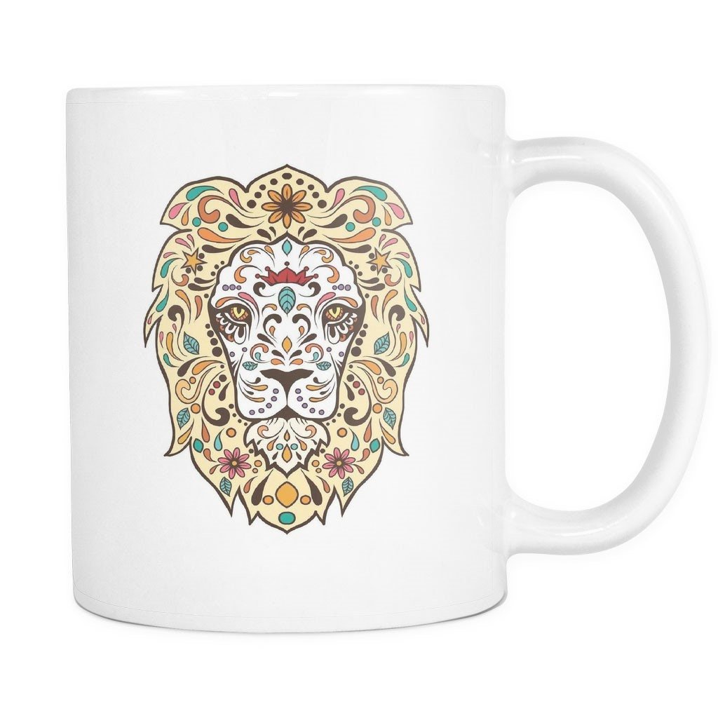 Lion's Head Sugar Skull Mug - NuKrypton Coffee Mugs