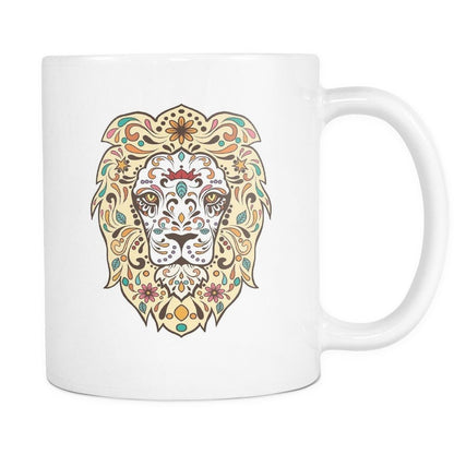 Lion's Head Sugar Skull Mug - NuKrypton Coffee Mugs