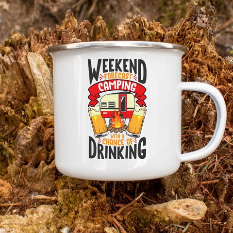 Lit Weekend Forecast - Drunk Camping Mug