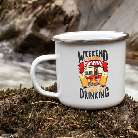 Lit Weekend Forecast - Drunk Camping Mug