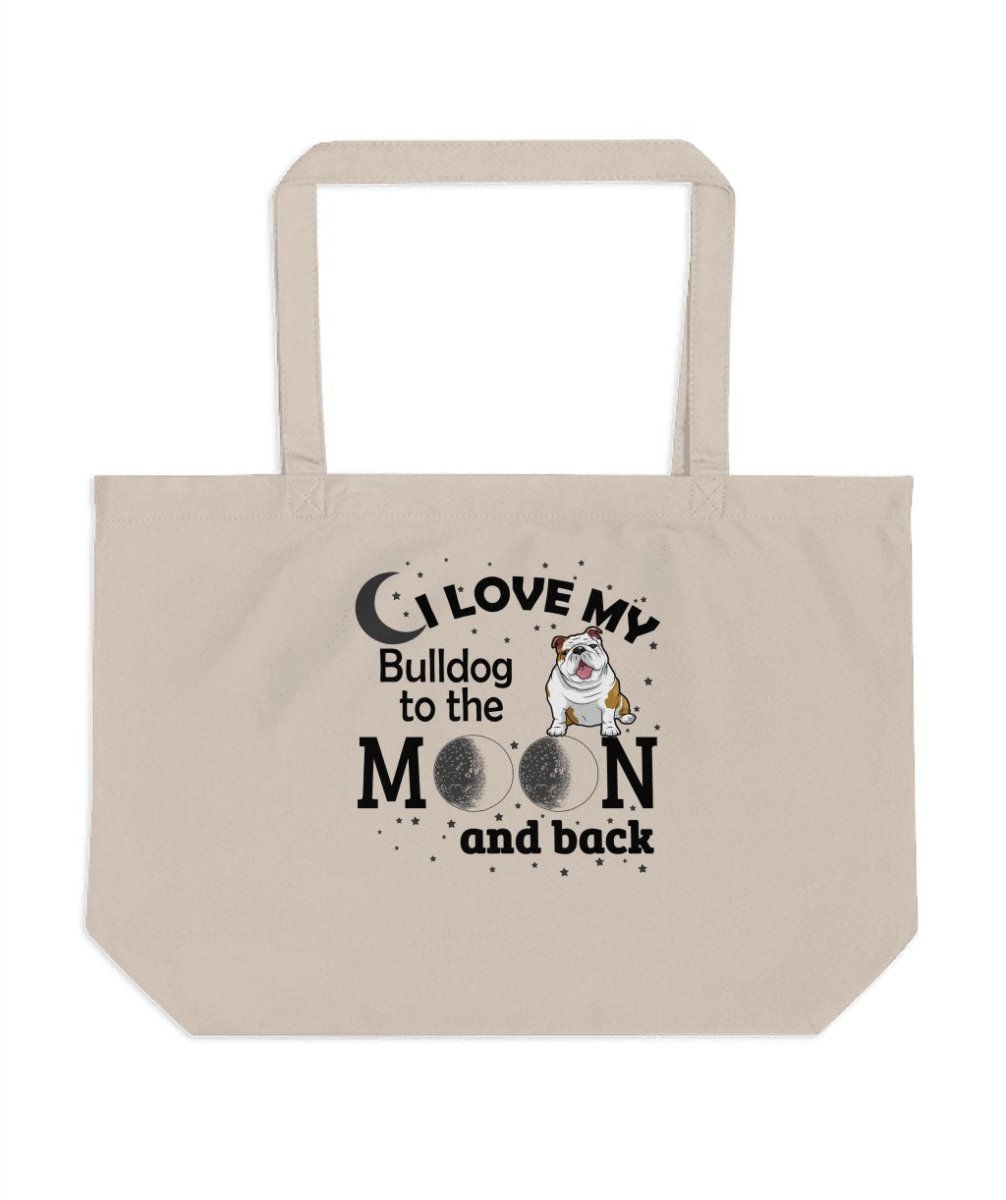 Love My Bulldog to the Moon and Back Tote Bags - NuKrypton Tote Bags 165467