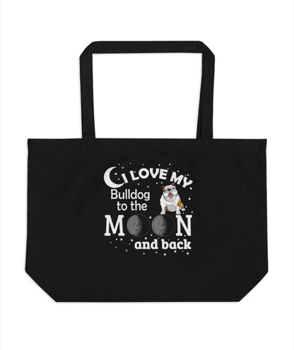 Love My Bulldog to the Moon and Back Tote Bags - NuKrypton Tote Bags 165467