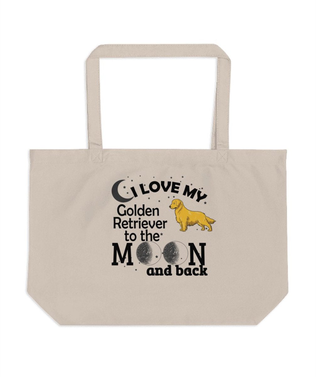 Love My Golden Retriever to the Moon Tote Bags - NuKrypton Tote Bags 165467