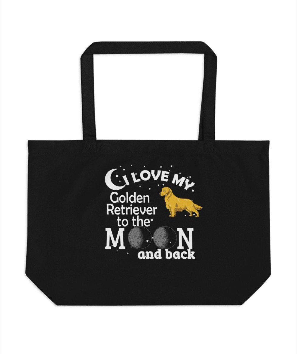 Love My Golden Retriever to the Moon Tote Bags - NuKrypton Tote Bags 165467