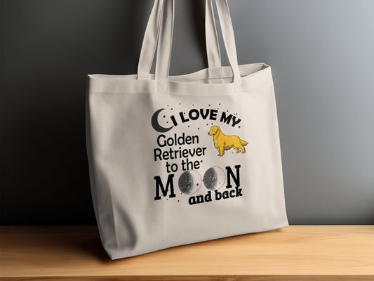 Love My Golden Retriever to the Moon Tote Bags - NuKrypton Tote Bags MD - 73054366