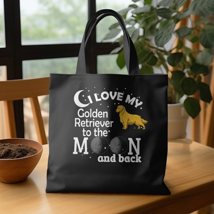 Love My Golden Retriever to the Moon Tote Bags - NuKrypton Tote Bags MD - 73054367