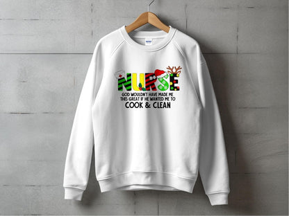 Made for Greatness, Not Housework - Holiday Nurse Sweatshirt - NuKrypton Sweatshirt MD - 71969584