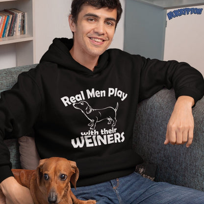 Men & Their Weiners - Dog Dad Hoodie - NuKrypton Hoodies