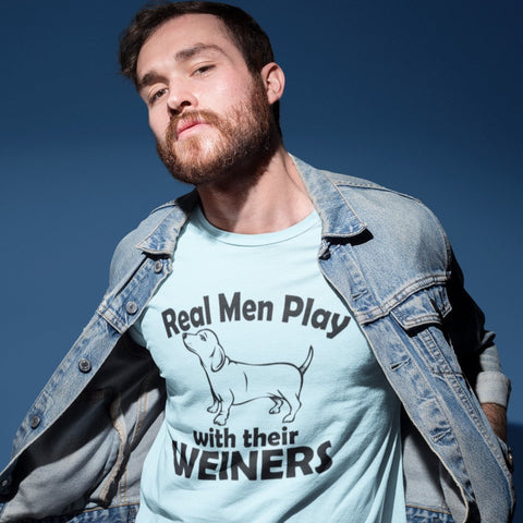 Men & Their Weiners - Dog Dad T-shirt