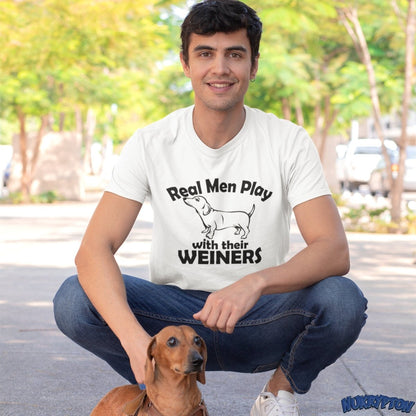 Men & Their Weiners - Dog Dad T-shirt - NuKrypton T-Shirts 14018938094