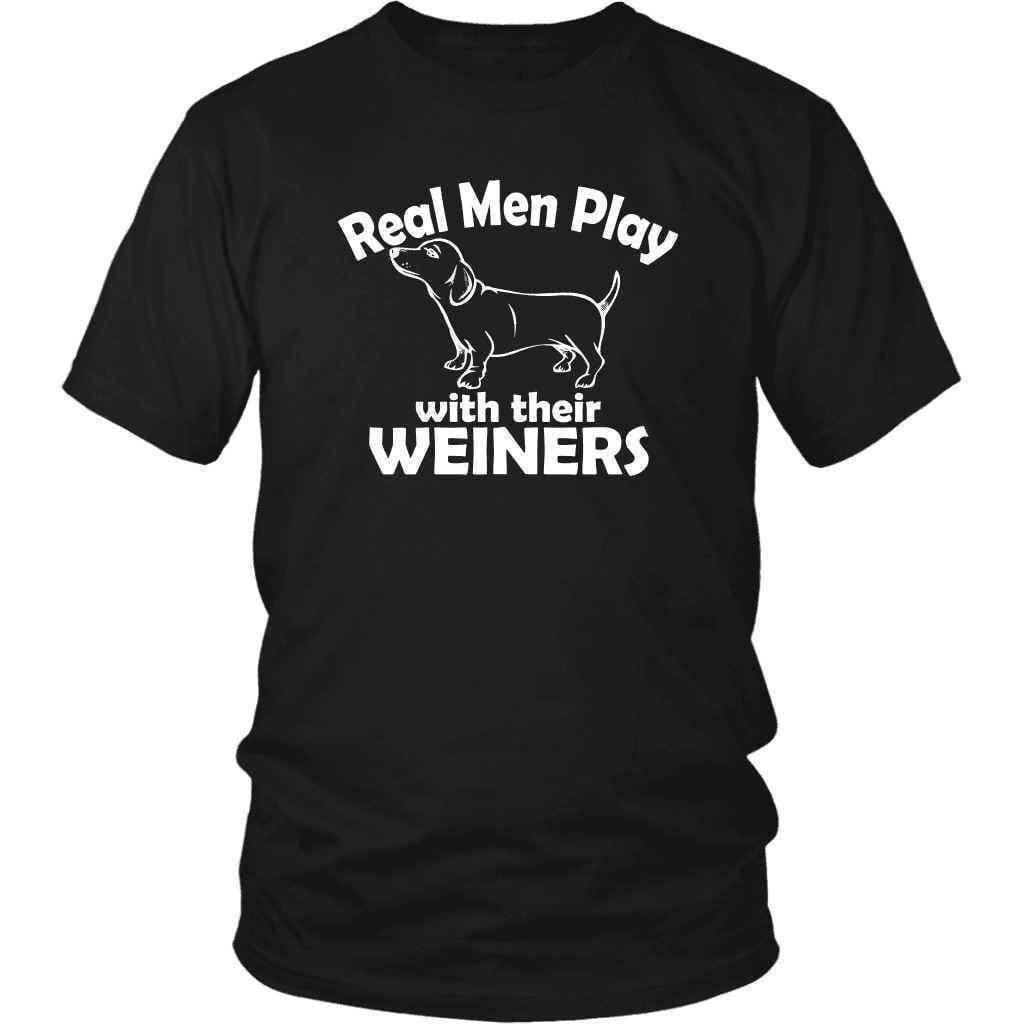 Men & Their Weiners - Dog Dad T-shirt - NuKrypton T-Shirts 14018938094