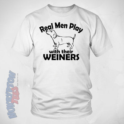 Men & Their Weiners - Dog Dad T-shirt - NuKrypton T-Shirts 14018938114