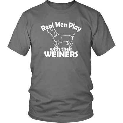 Men & Their Weiners - Dog Dad T-shirt - NuKrypton T-Shirts 14018938106