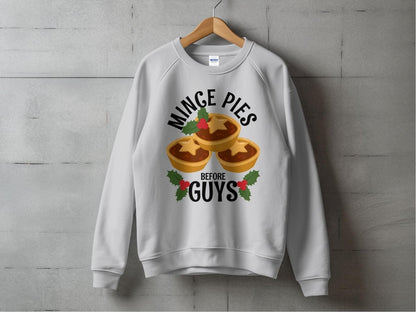 Mince Pies Over Guys - Cheeky Christmas Jumper - NuKrypton Sweatshirt MD - 71970058