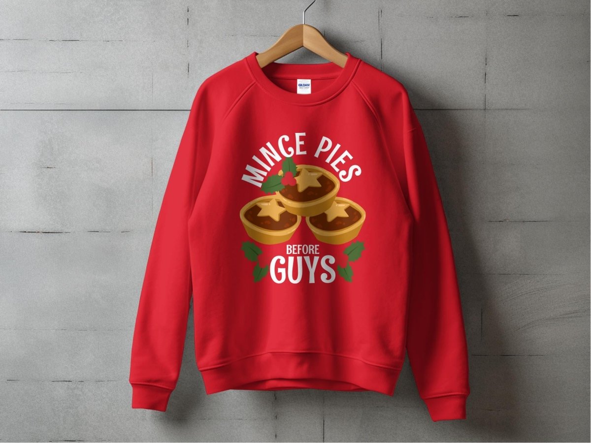 Mince Pies Over Guys - Cheeky Christmas Jumper - NuKrypton Sweatshirt MD - 71970046