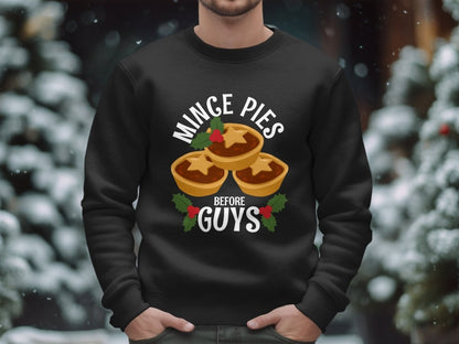 Mince Pies Over Guys - Cheeky Christmas Jumper - NuKrypton Sweatshirt MD - 71970022