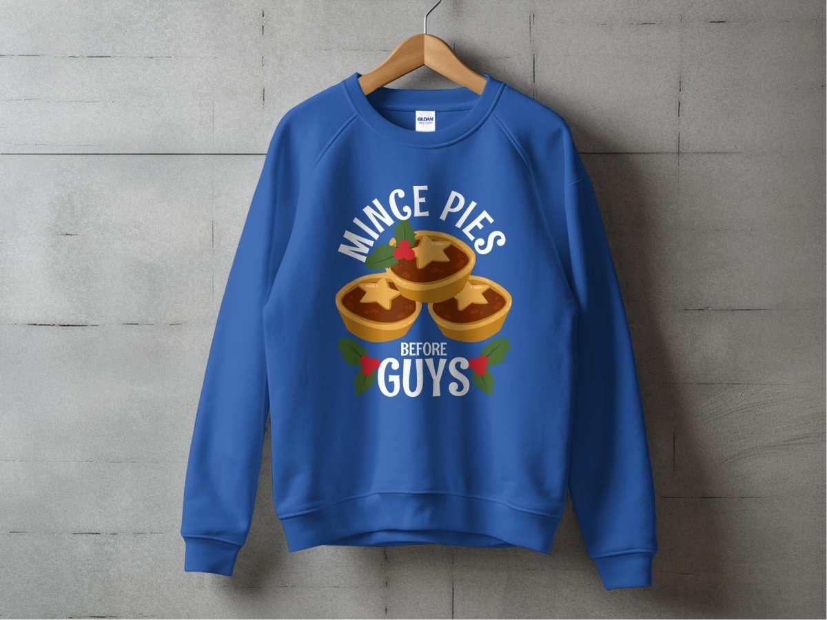 Mince Pies Over Guys - Cheeky Christmas Jumper - NuKrypton Sweatshirt MD - 71970052