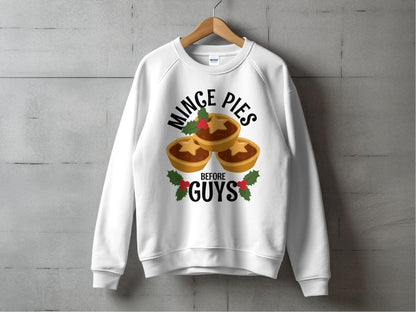 Mince Pies Over Guys - Cheeky Christmas Jumper - NuKrypton Sweatshirt MD - 71970064