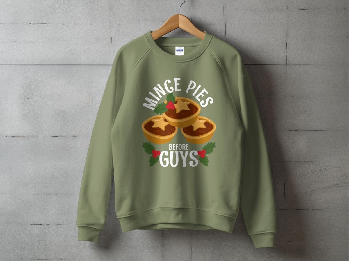 Mince Pies Over Guys - Cheeky Christmas Jumper - NuKrypton Sweatshirt MD - 71970034