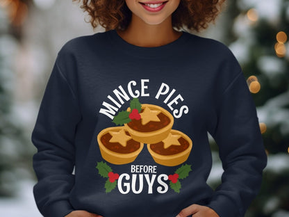 Mince Pies Over Guys - Cheeky Christmas Jumper - NuKrypton Sweatshirt MD - 71970040