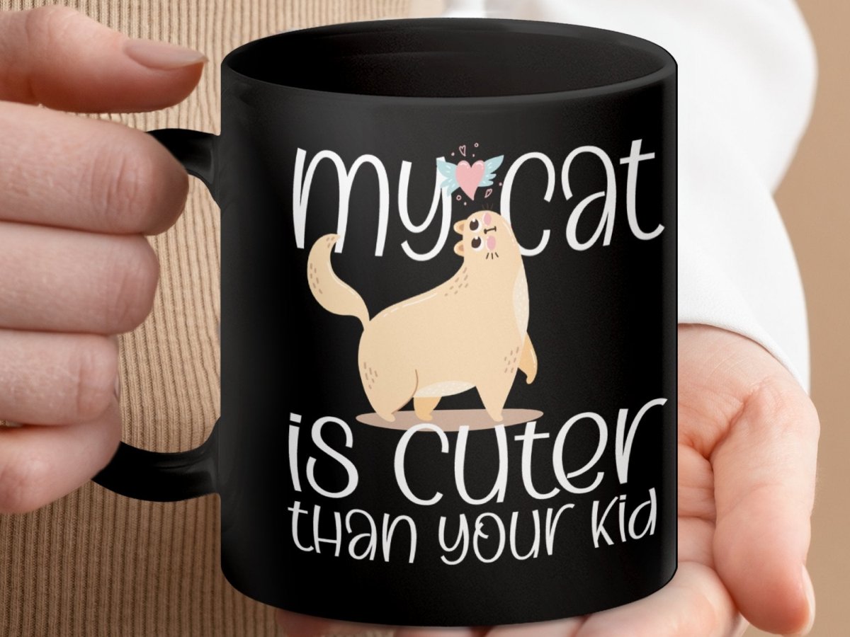 My Cat is Cuter Than Your Kid Funny Mugs - NuKrypton Coffee Mugs MD - 71360758