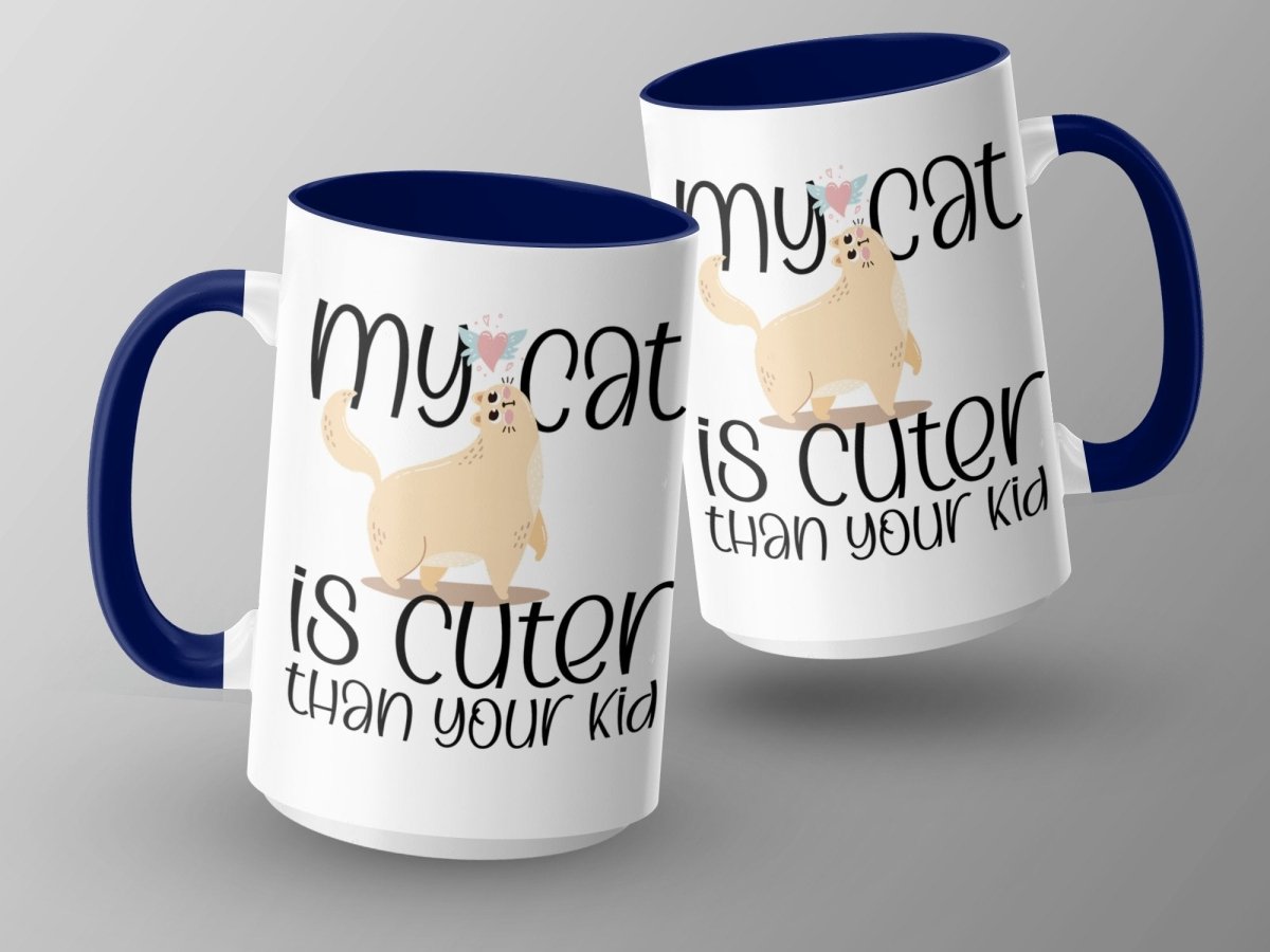 My Cat is Cuter Than Your Kid Funny Mugs - NuKrypton Coffee Mugs MD - 71360767