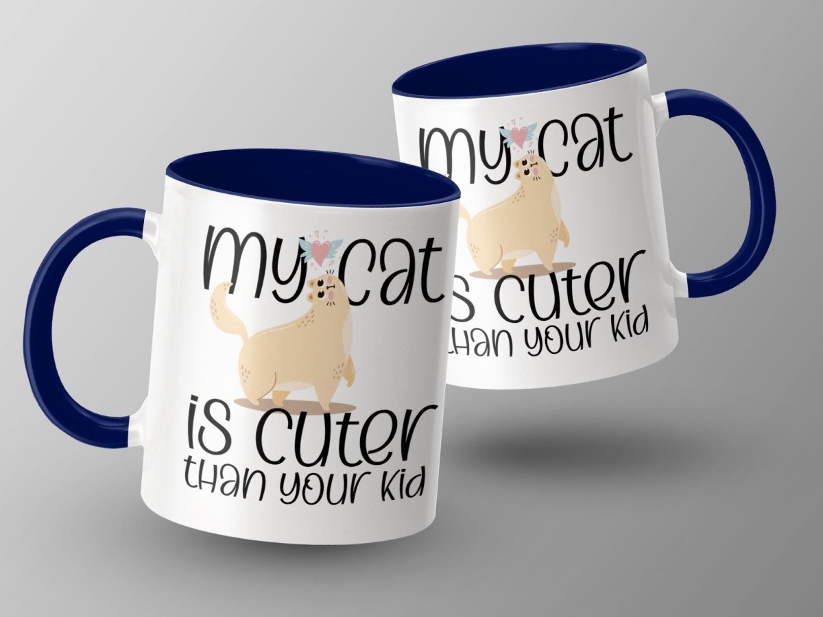 My Cat is Cuter Than Your Kid Funny Mugs - NuKrypton Coffee Mugs MD - 71360760