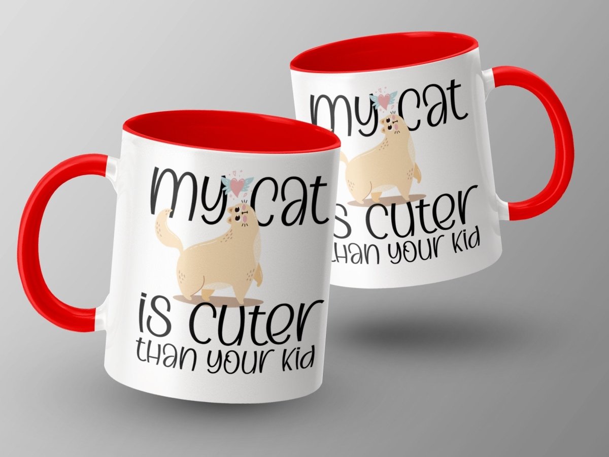 My Cat is Cuter Than Your Kid Funny Mugs - NuKrypton Coffee Mugs MD - 71360761