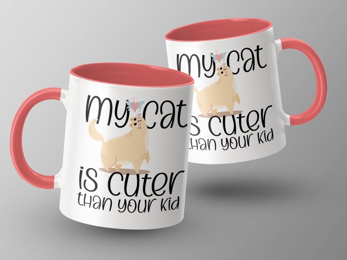 My Cat is Cuter Than Your Kid Funny Mugs - NuKrypton Coffee Mugs MD - 71360759