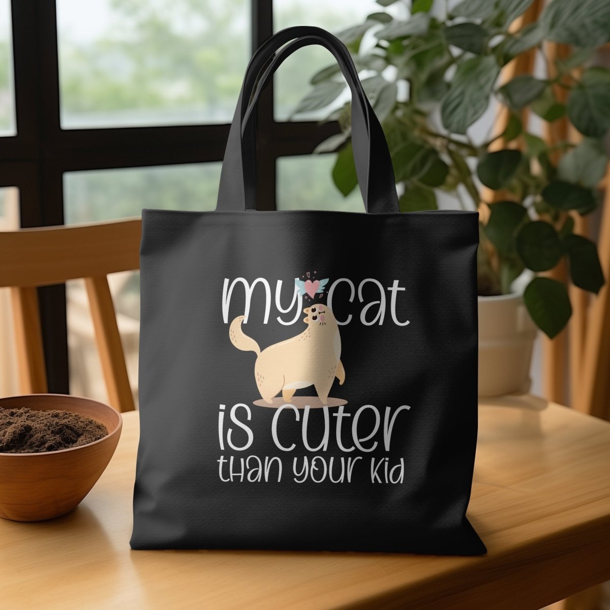 My Cat is Cuter Than Your Kid Tote Bags - NuKrypton Tote Bags MD - 73054367