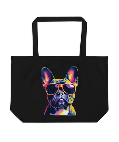 Neon Cool French Bulldog Swagger Tote Bags - NuKrypton Tote Bags 165467