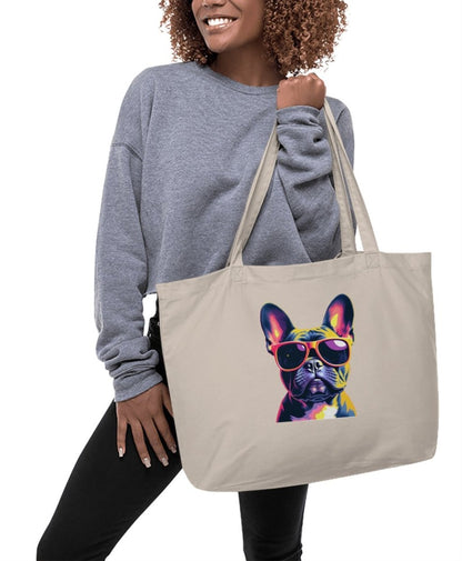 Neon Cool French Bulldog Swagger Tote Bags - NuKrypton Tote Bags 467681