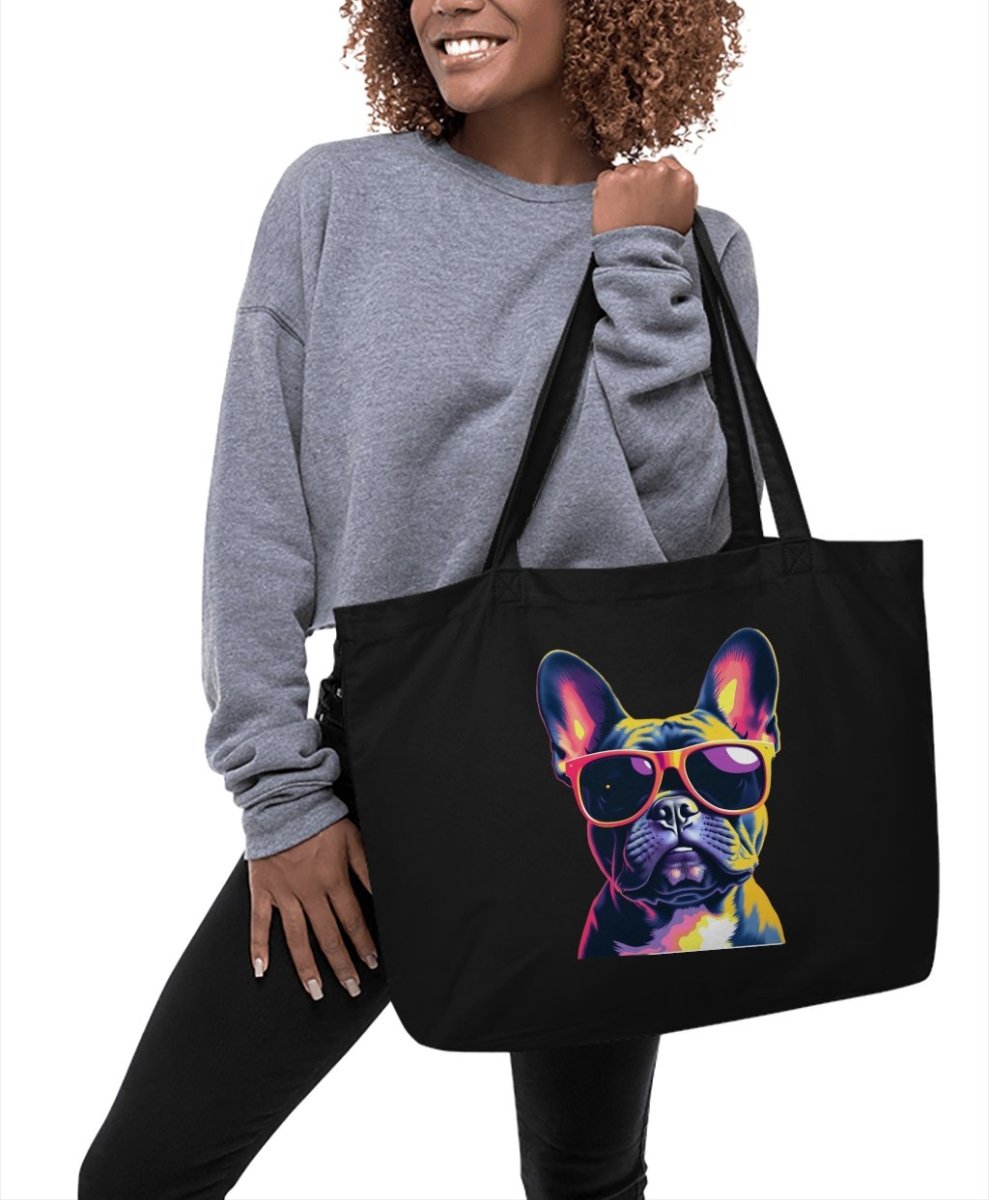 Neon Cool French Bulldog Swagger Tote Bags - NuKrypton Tote Bags 165467