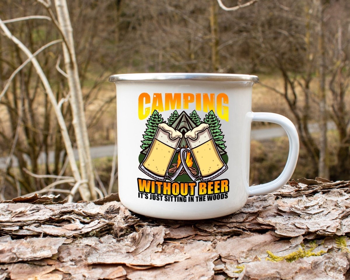 No Camping Without Beer - Campfire Coffee Mug 12 oz - NuKrypton Drinkware