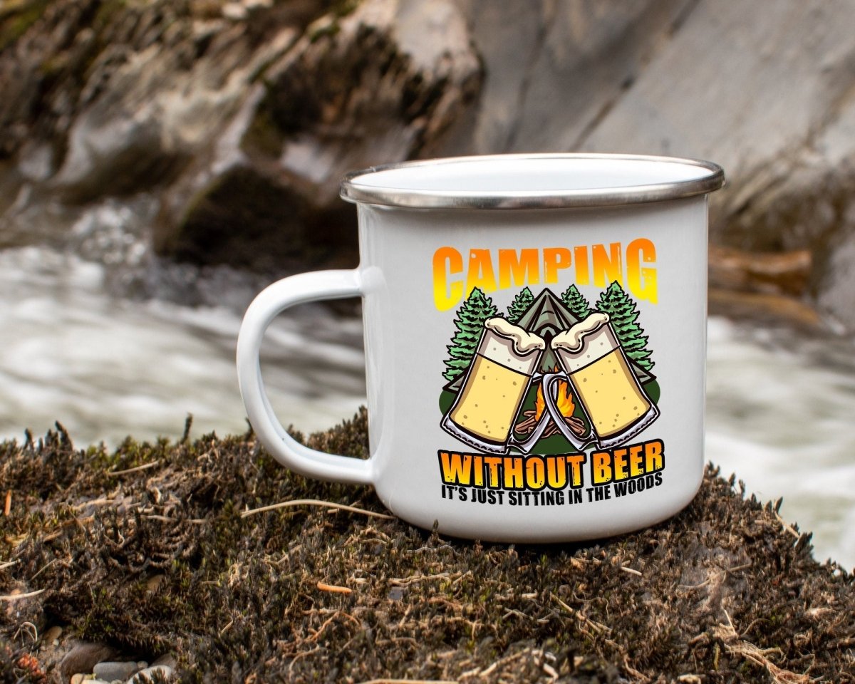 No Camping Without Beer - Campfire Coffee Mug 12 oz - NuKrypton Drinkware