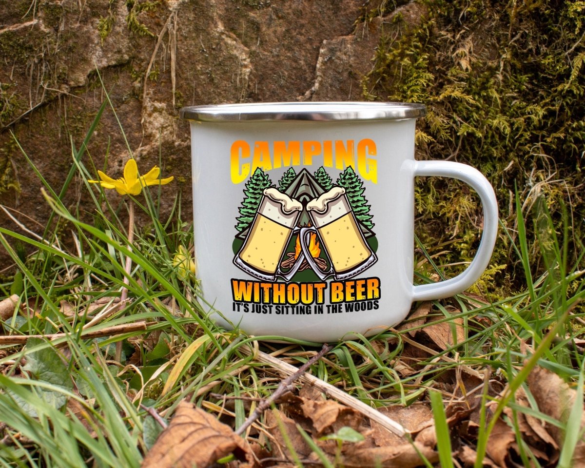 No Camping Without Beer - Campfire Coffee Mug 12 oz - NuKrypton Drinkware