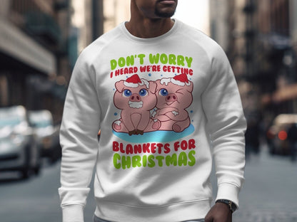 No Pork Left Chilly Christmas Sweatshirt - NuKrypton Sweatshirt MD - 71970100