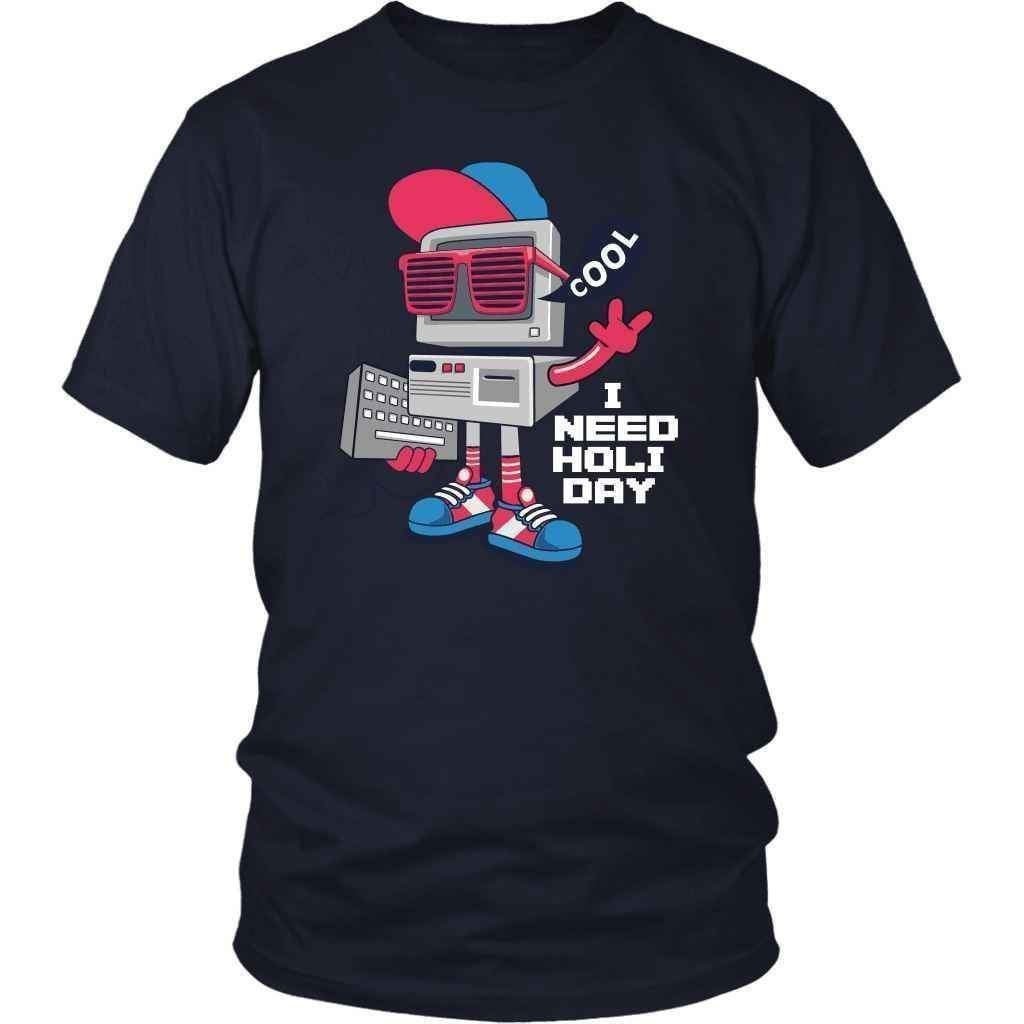 PC on Holiday - Retro Robot T-Shirt - NuKrypton T-Shirts