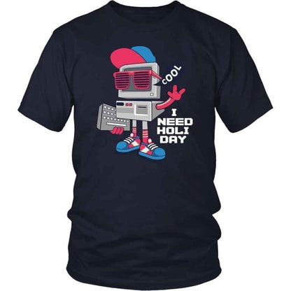 PC on Holiday - Retro Robot T-Shirt - NuKrypton T-Shirts