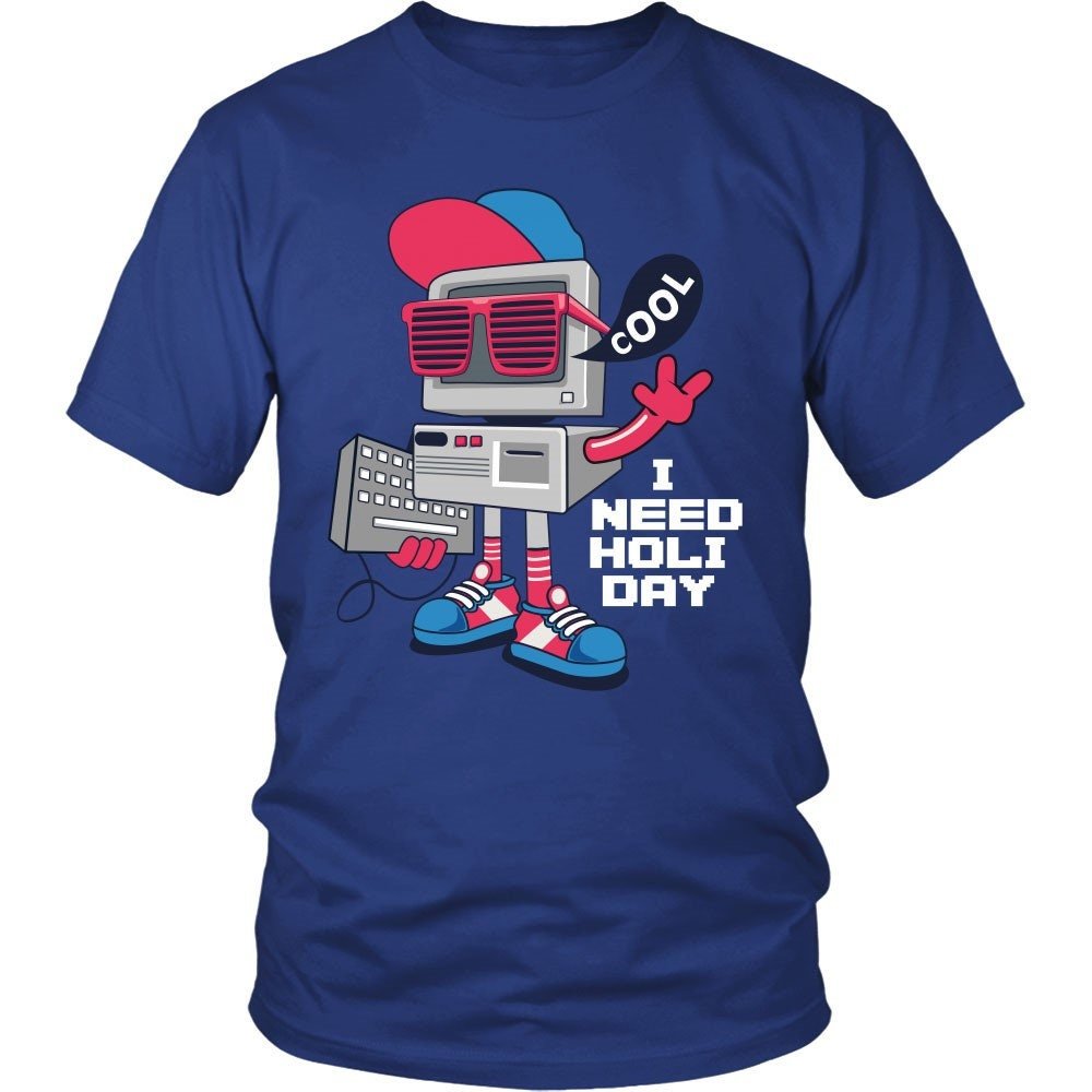 PC on Holiday - Retro Robot T-Shirt - NuKrypton T-Shirts