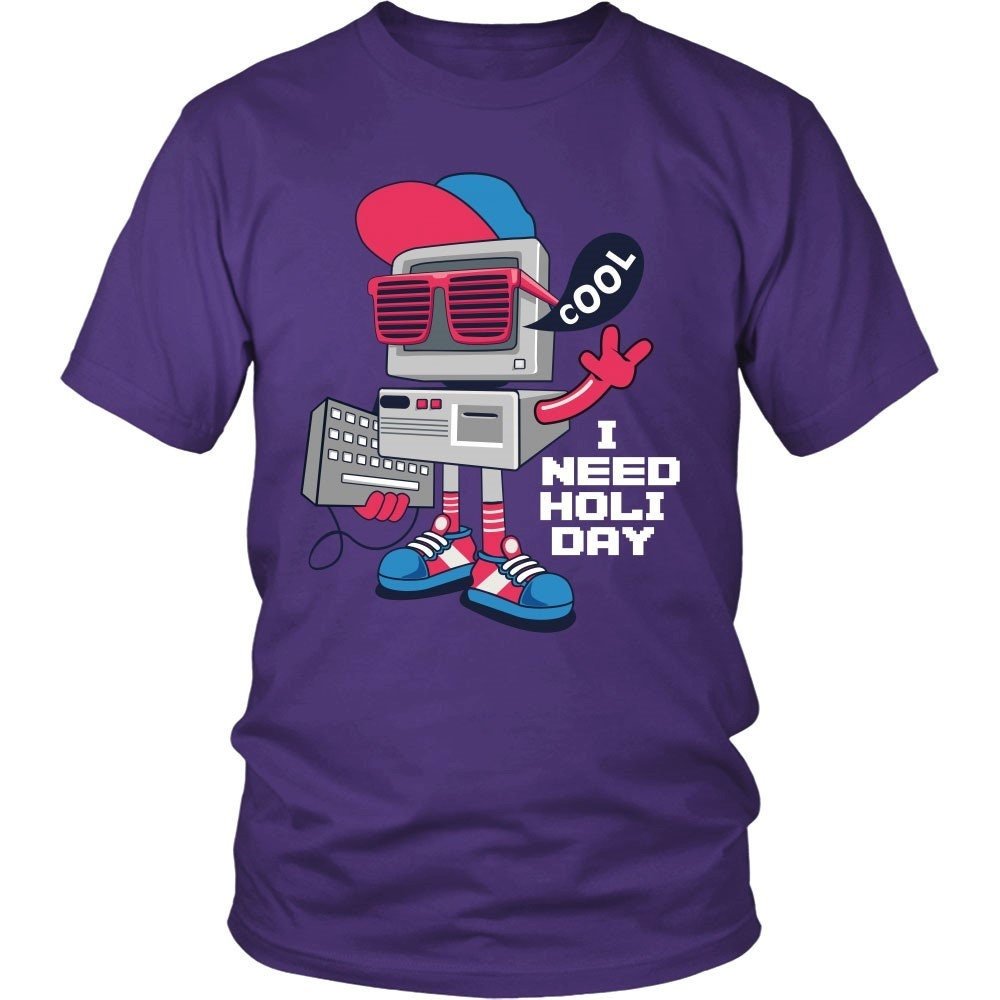 PC on Holiday - Retro Robot T-Shirt - NuKrypton T-Shirts