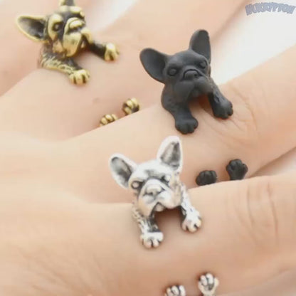 French Bulldog Ring - Wrap Ring